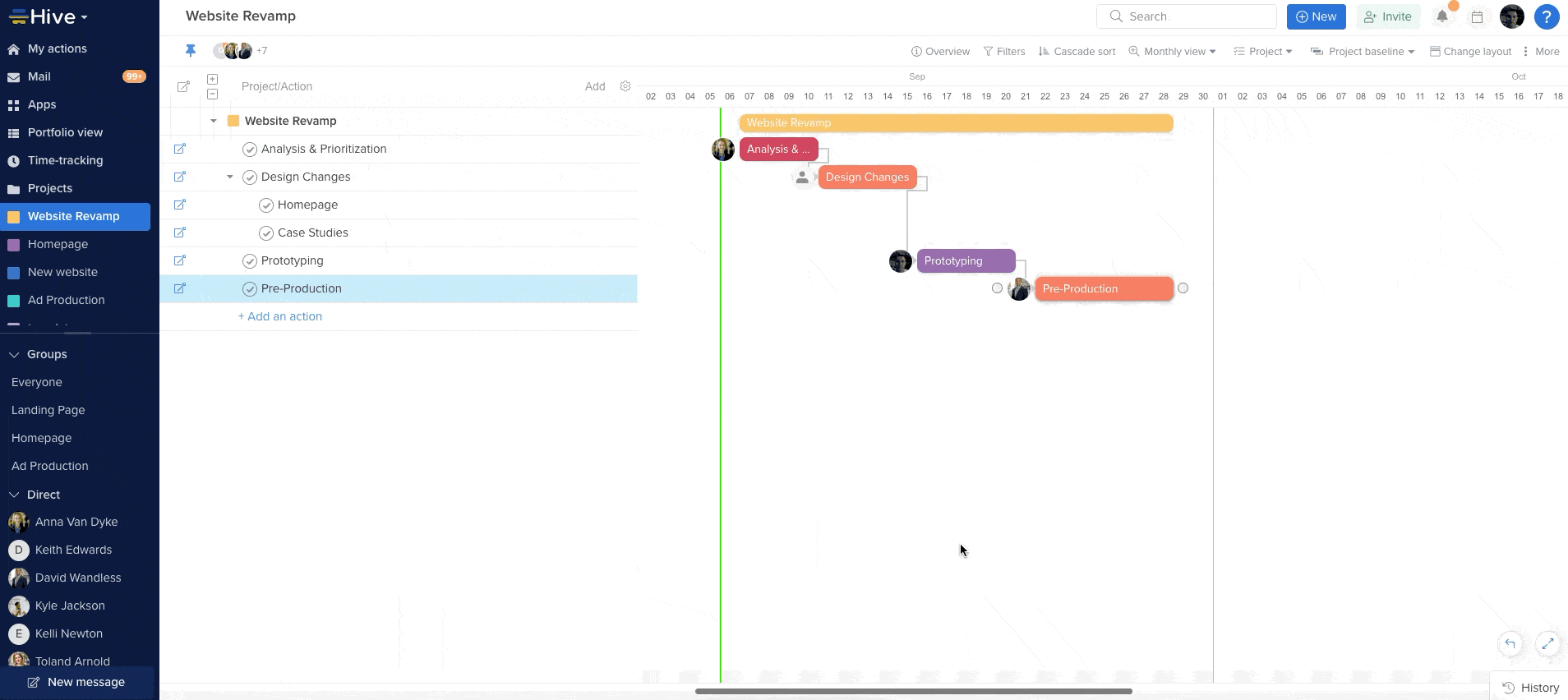 Screen recording showing Hive