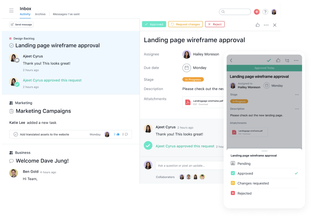 Asana project management