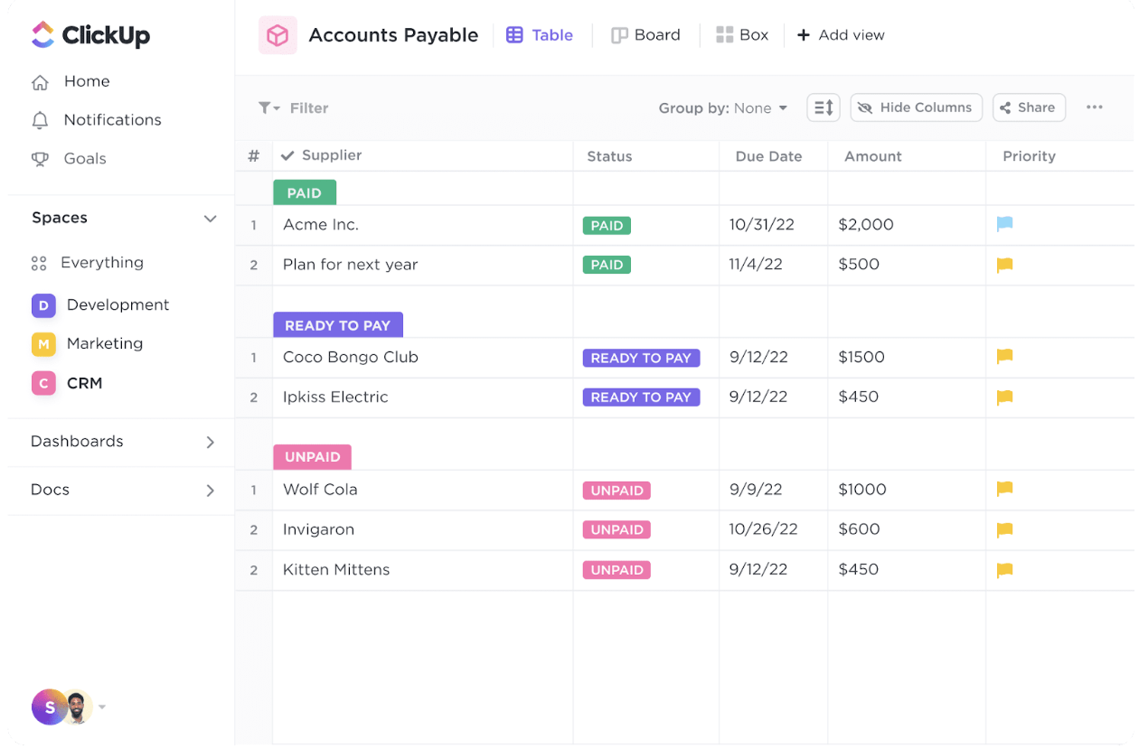 ClickUp project management