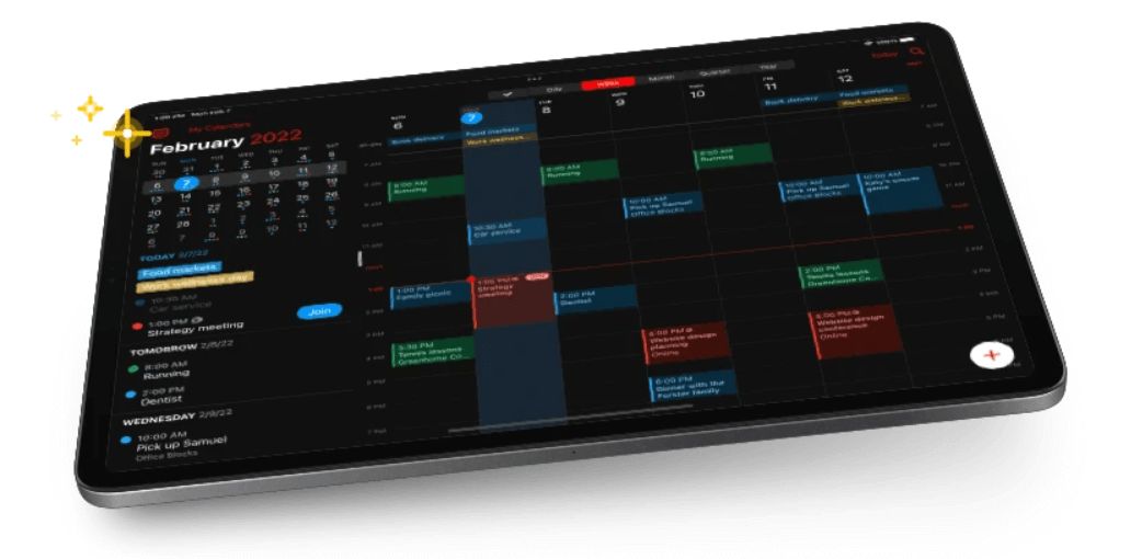 Fantastical dark mode iPad