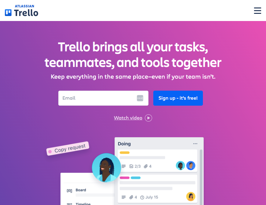 Trello interface