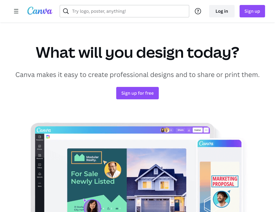Canva interface