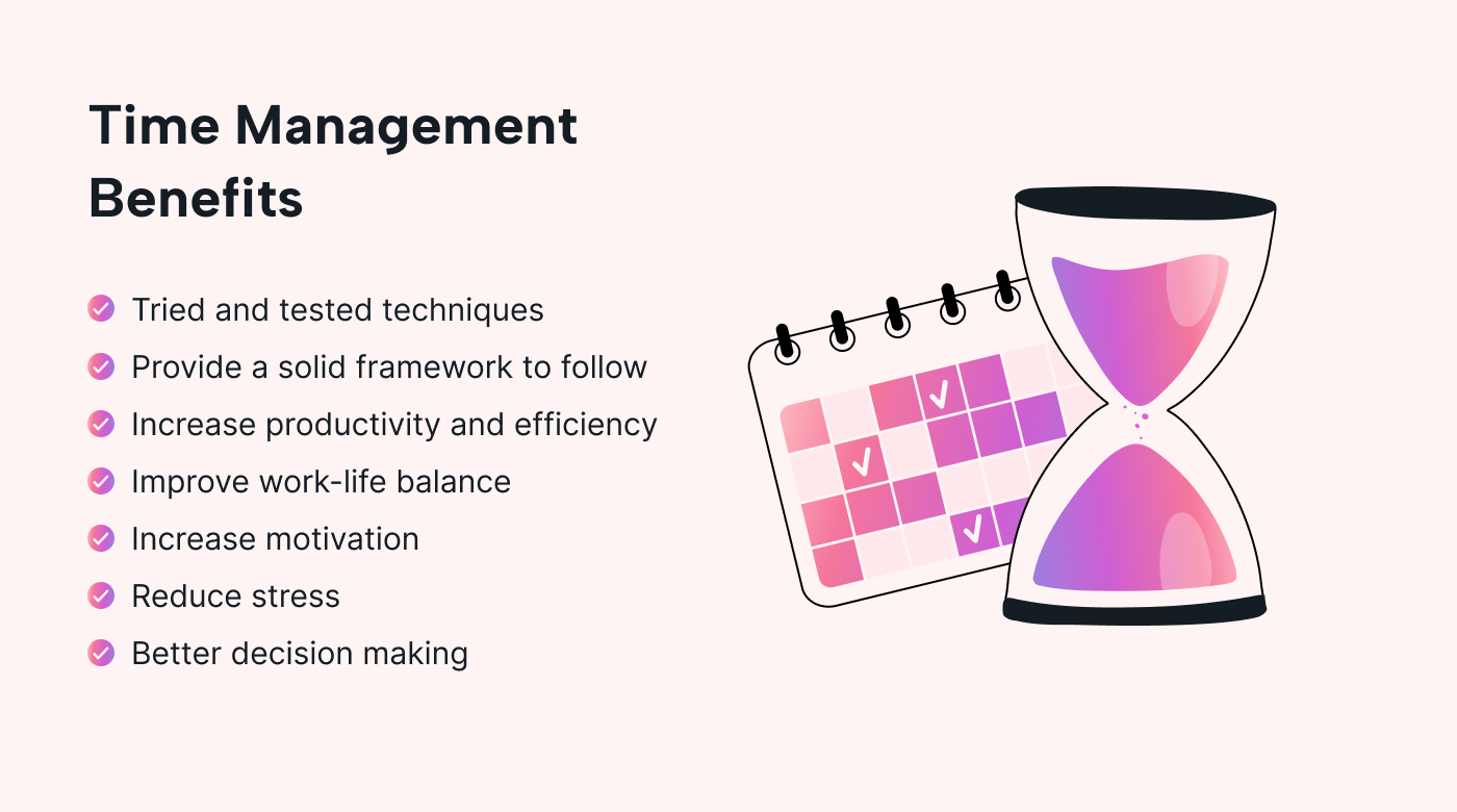 Benefits of using time management techniques