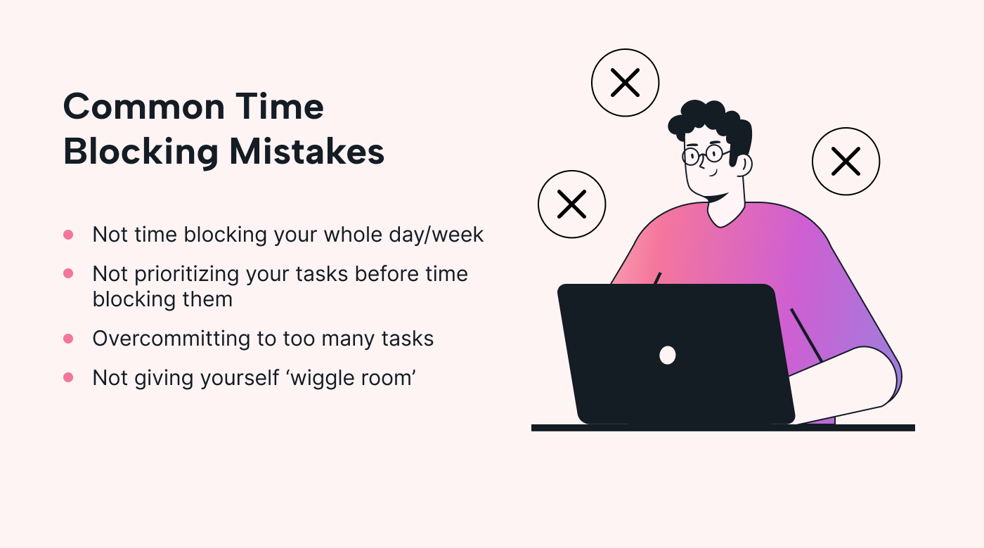 Common mistakes when time blocking