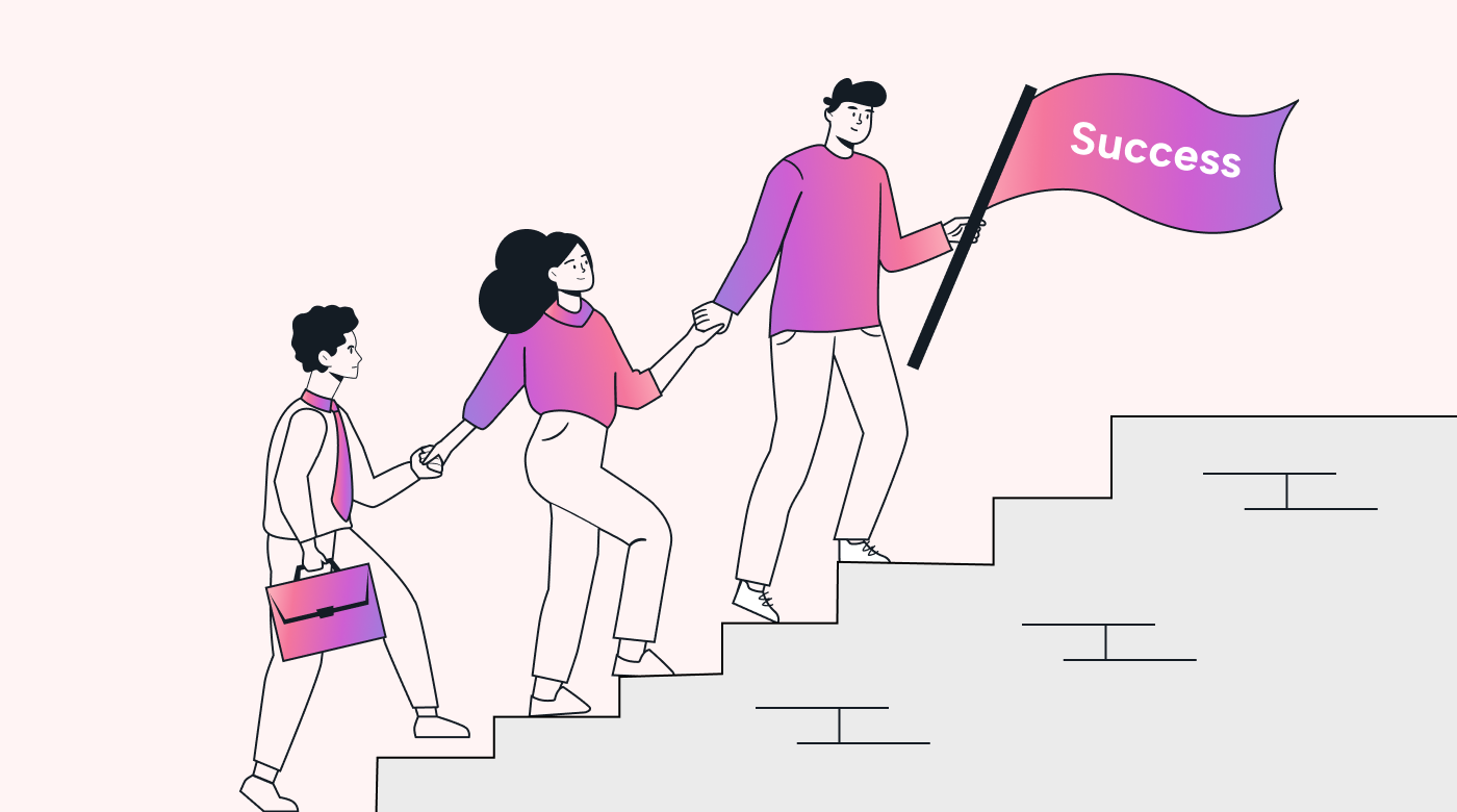 Manager leading employees to operational excellence