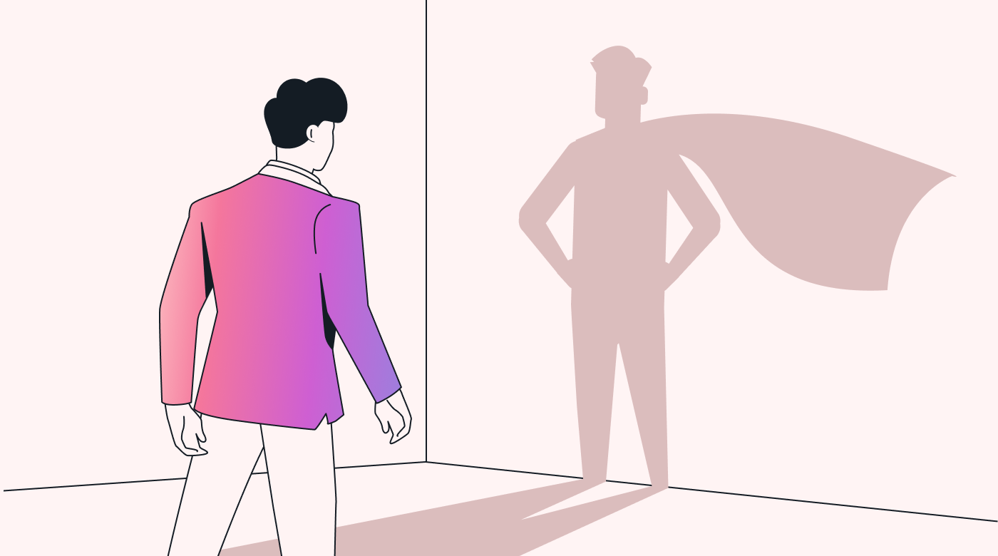 A person striving to be superhuman
