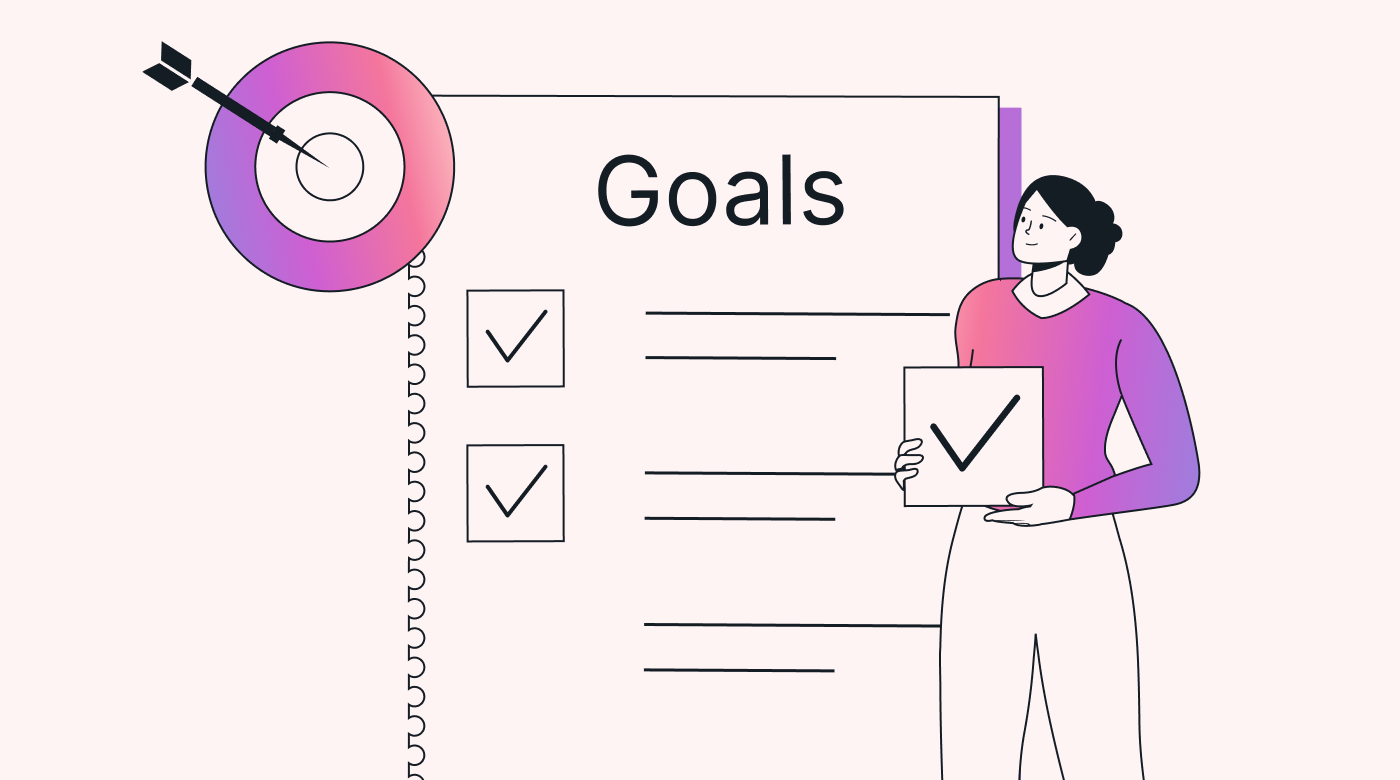 A person setting goals