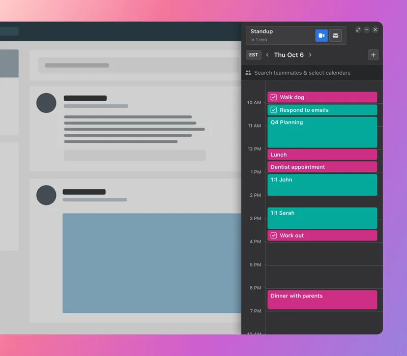 Matrix Organizational Structure Calendar Scheduler