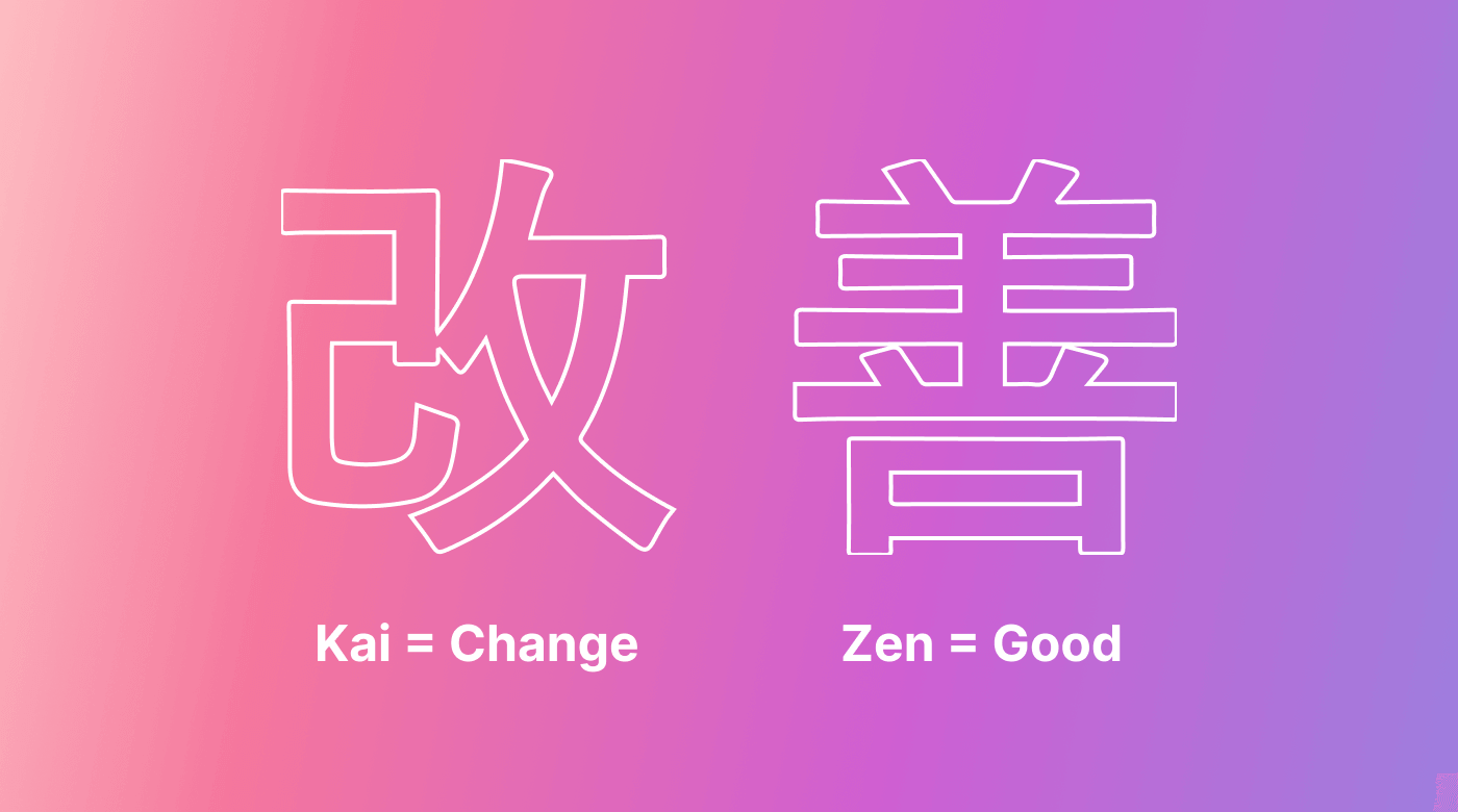 Kaizen written in Japanese