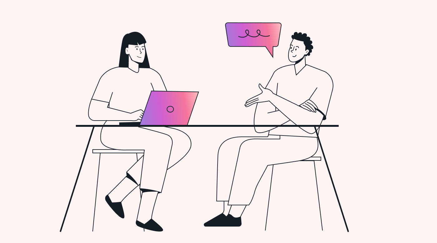 Team members collaborating at work
