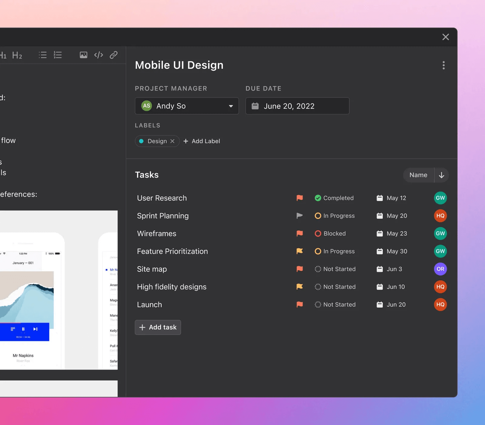 Task scheduler tool from Motion