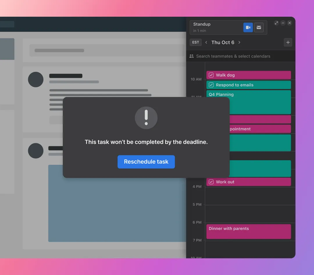 Deadline alerts for incomplete tasks