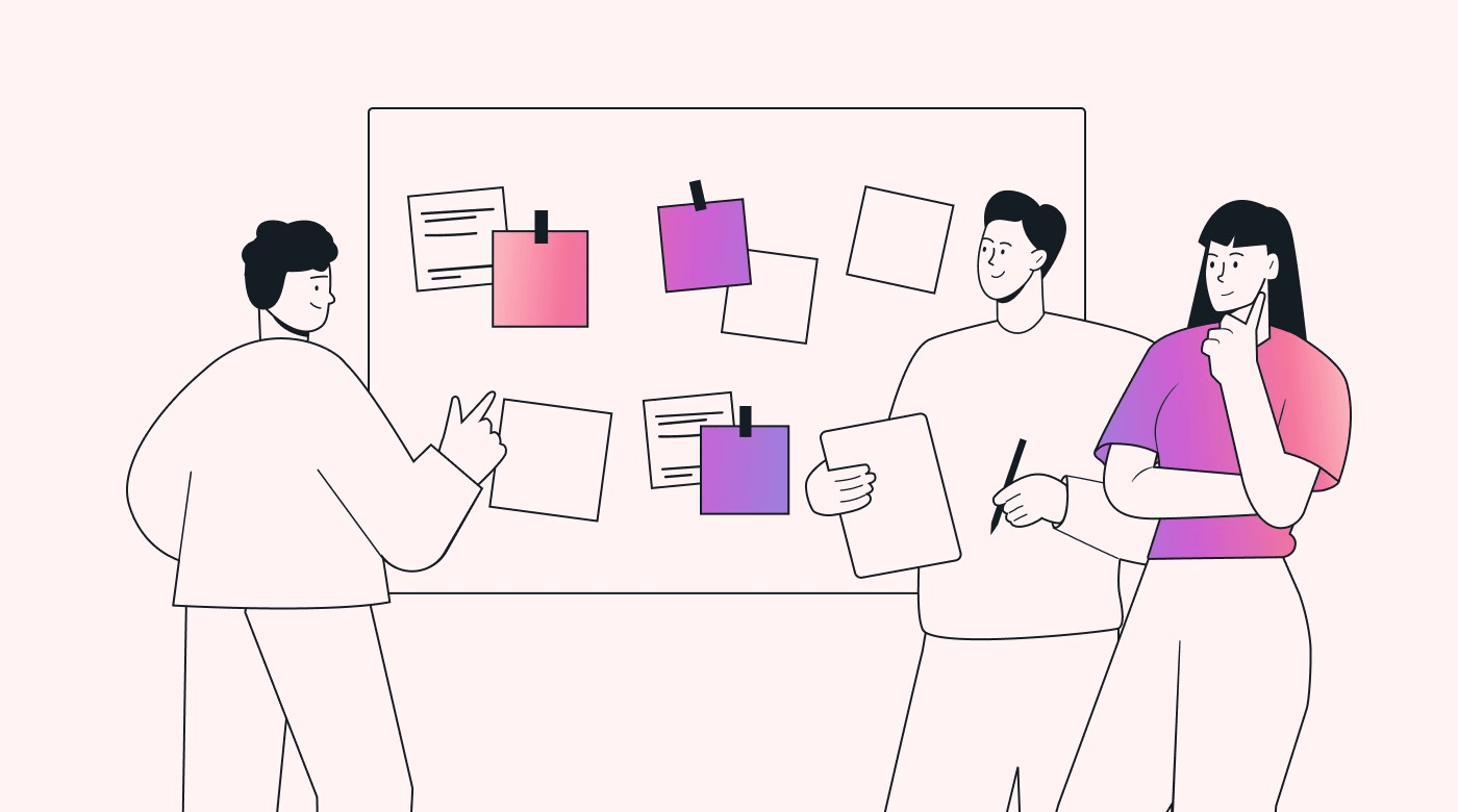 Team using an implementation plan