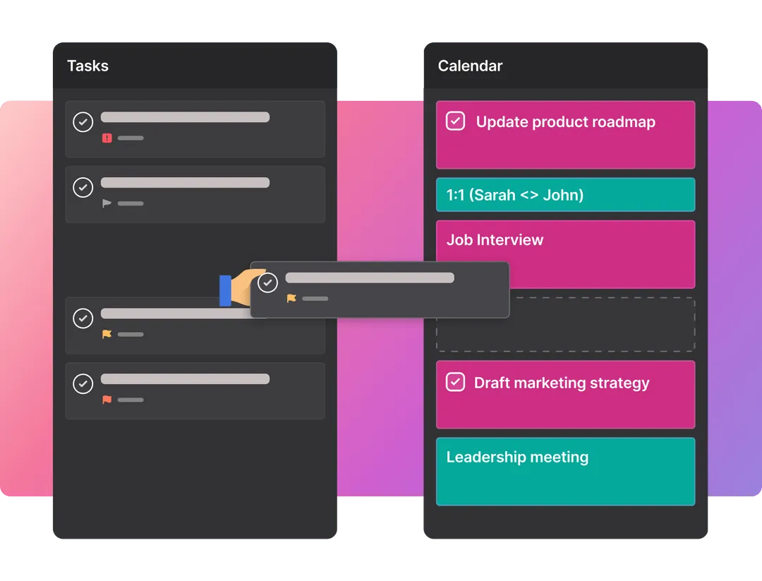 Motion adds tasks to schedules to make sure everything can be completed by deadline