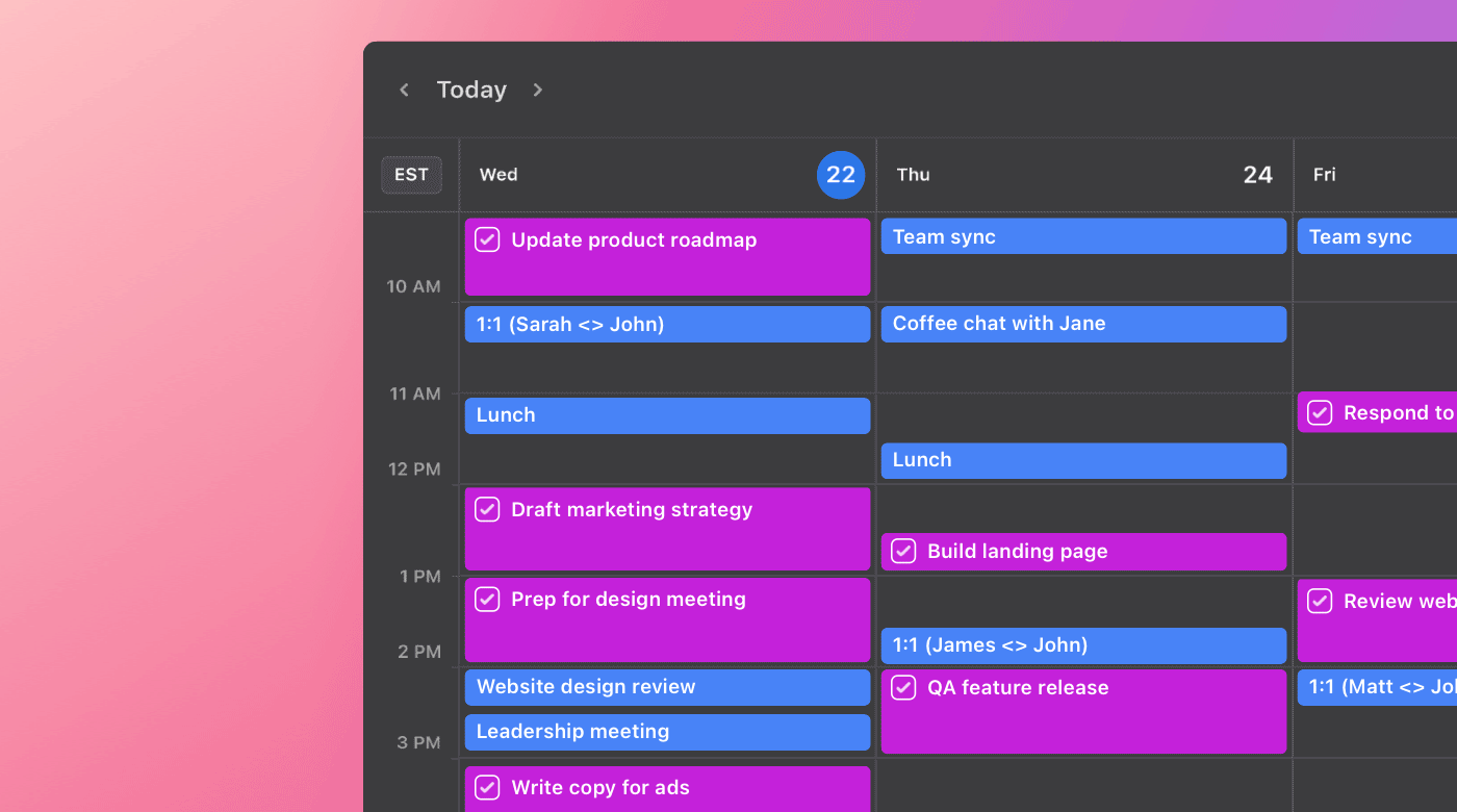 Calendars view in Motion
