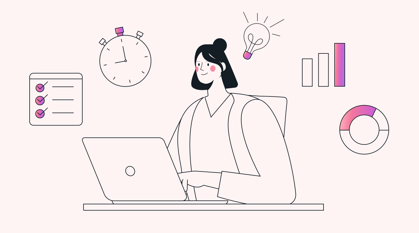 Person working efficiently