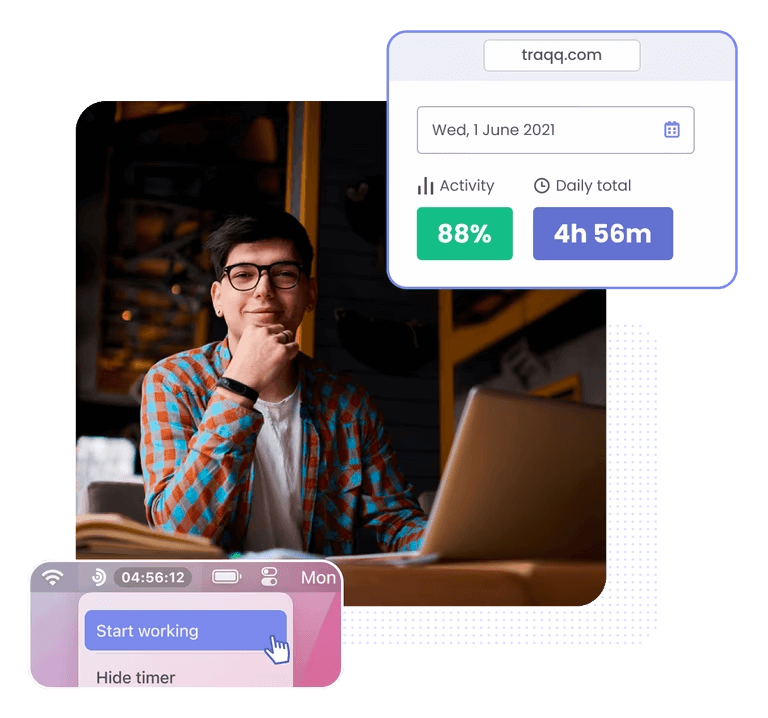 The interface of Traqq
