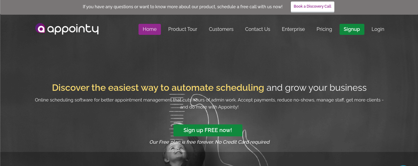 Screenshot of Appointy