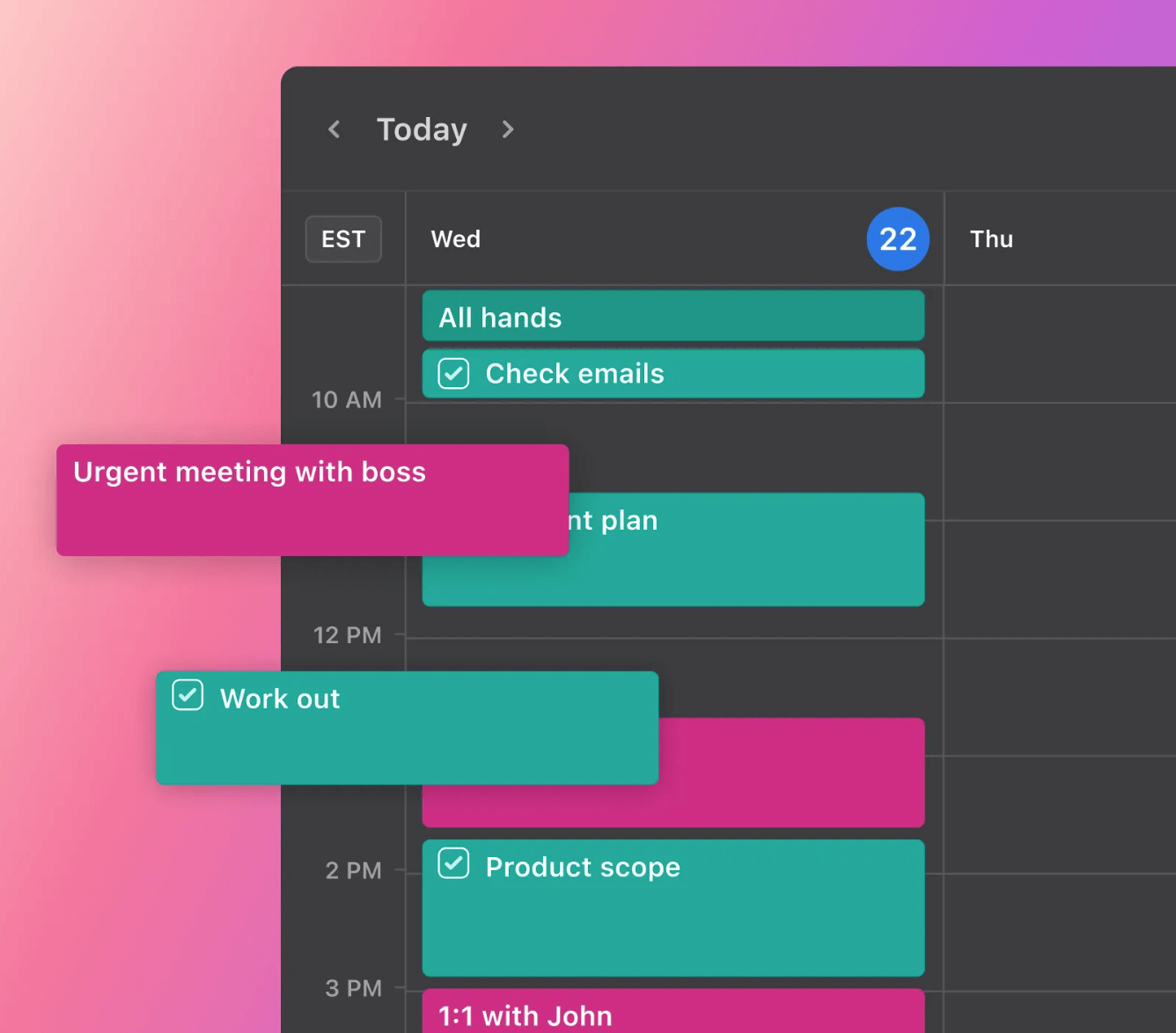 Intelligent AI scheduling on Motion