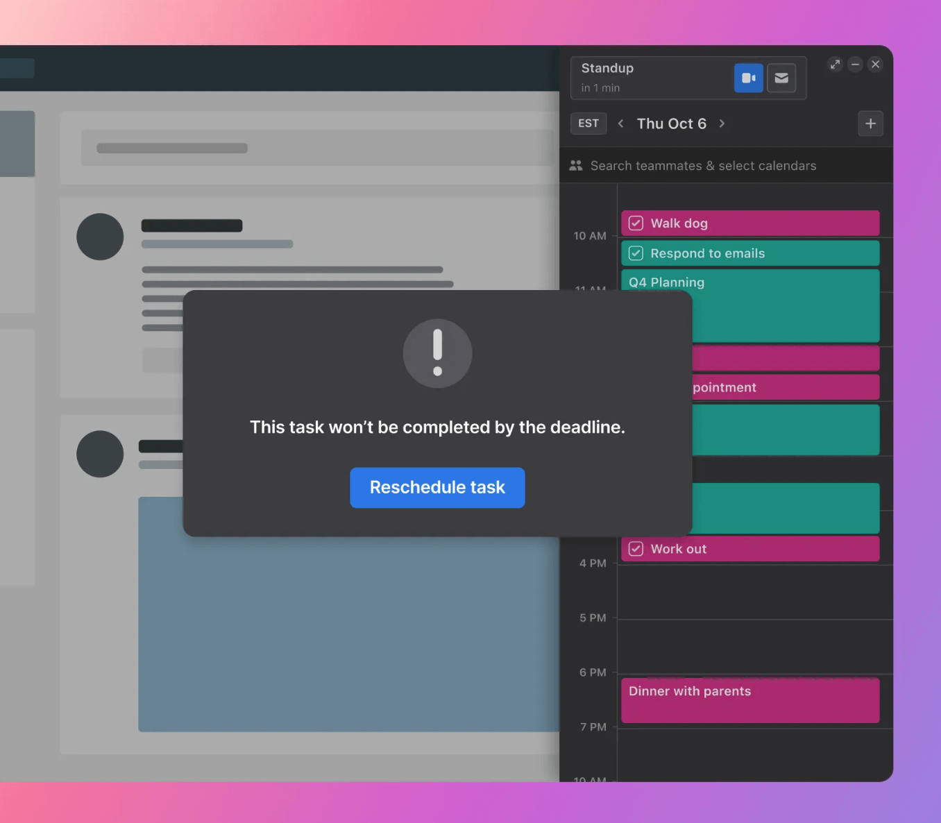 Motion AI automatic alerts for scope creep