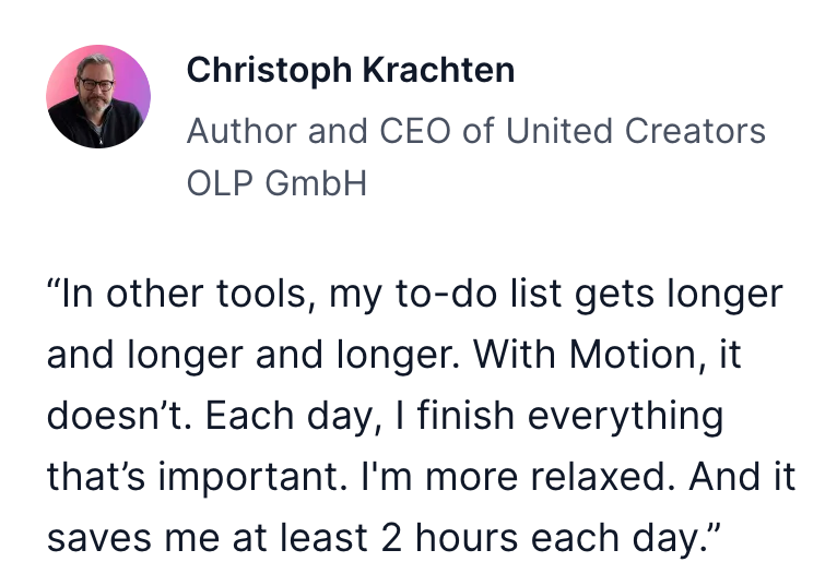 Motion AI scope creep testimonial