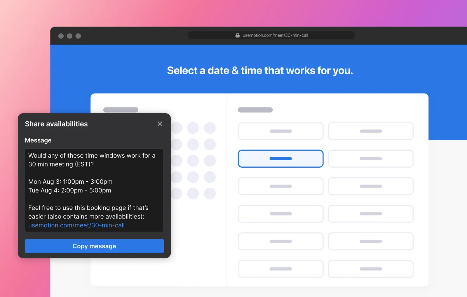 Schedule your retrospective meeting with Motion