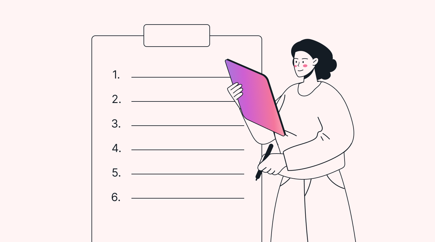 A list with 6 items
