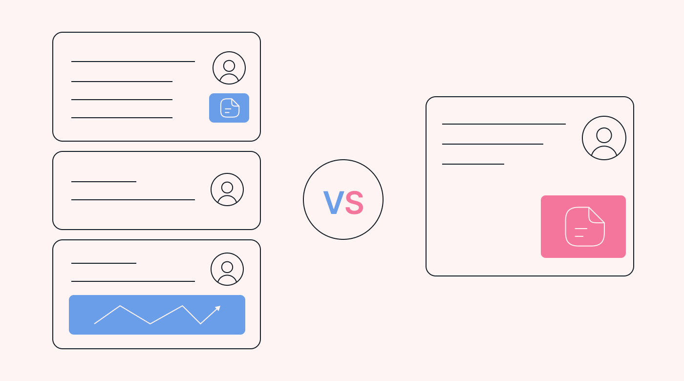 A list of tasks next to a single project card