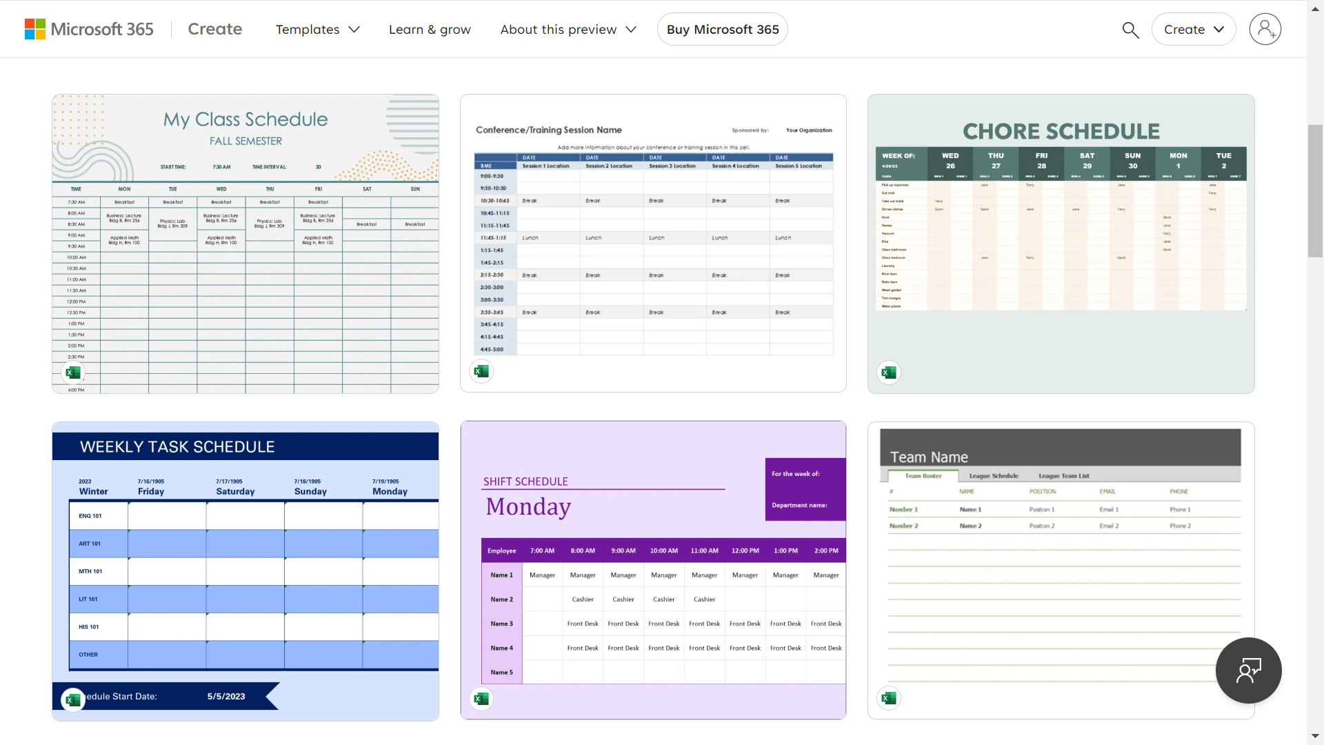Microsoft excel weekly schedule templates
