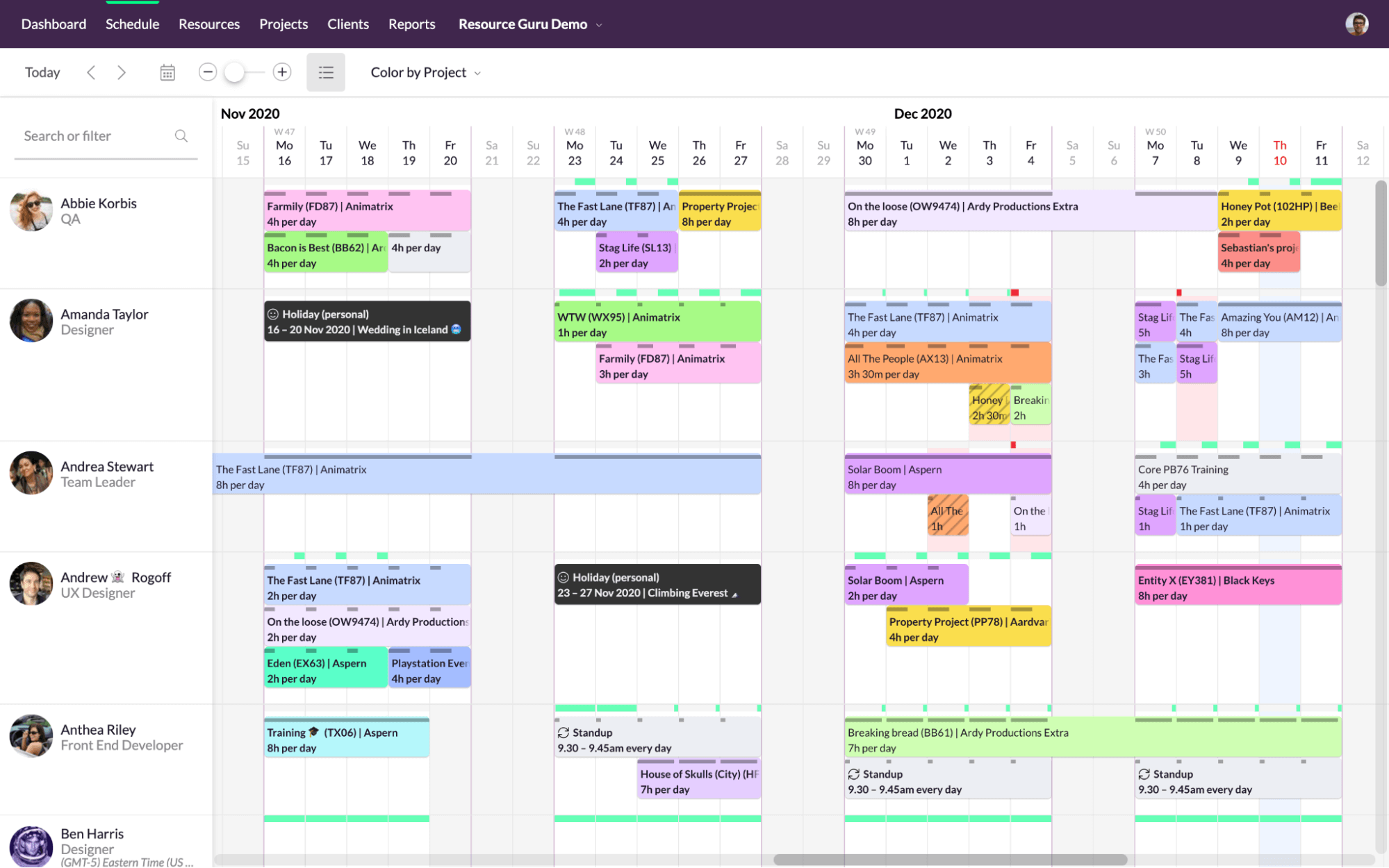  Screenshot of Resource Guru