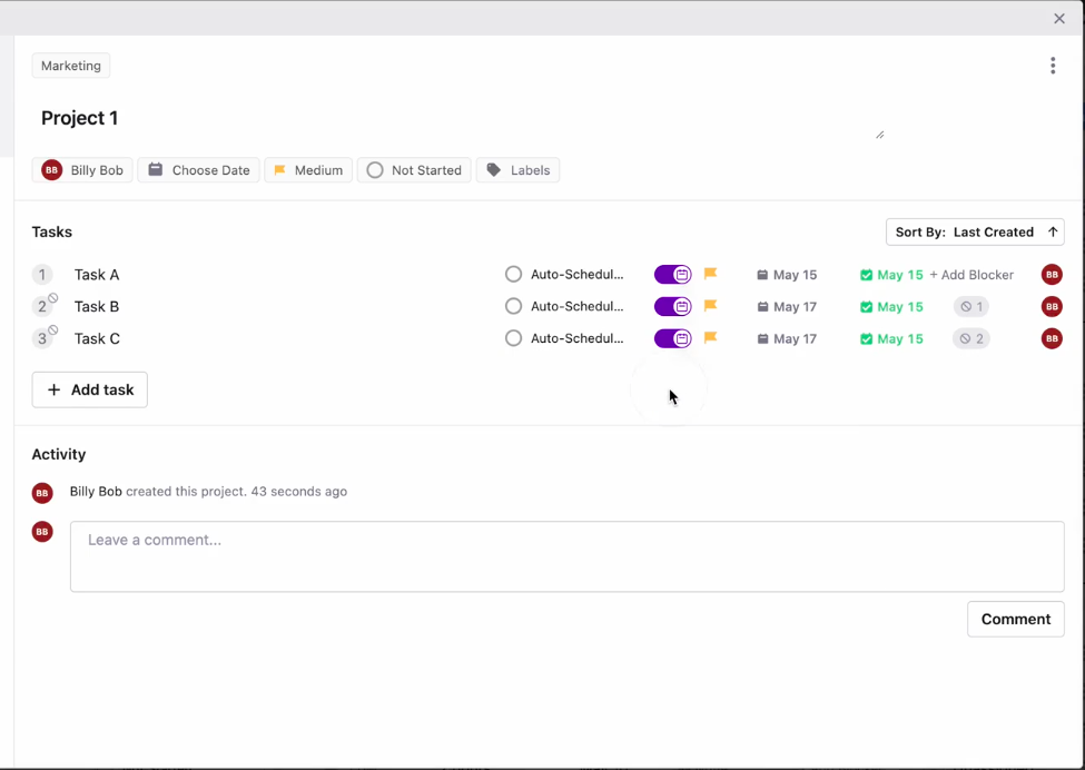 Scheduling Blockers With Motion