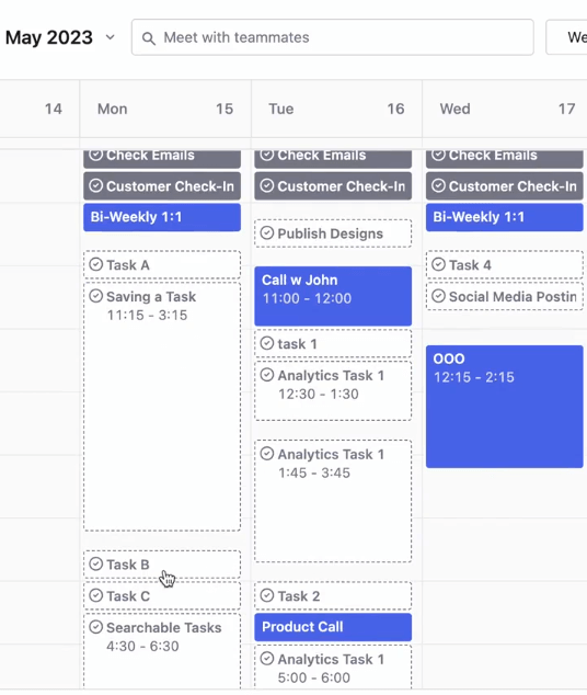 Motion automatically reschedules blockers