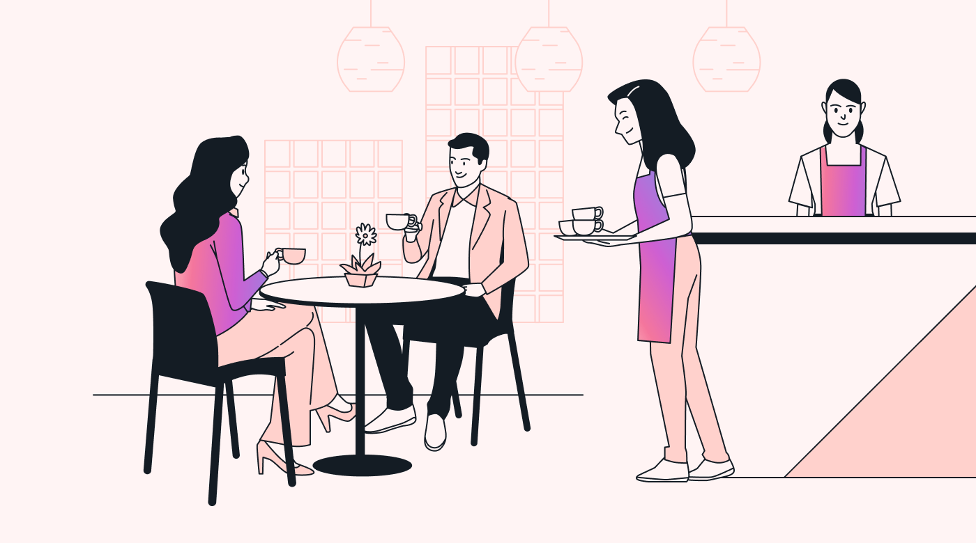 Workers in a restaurant