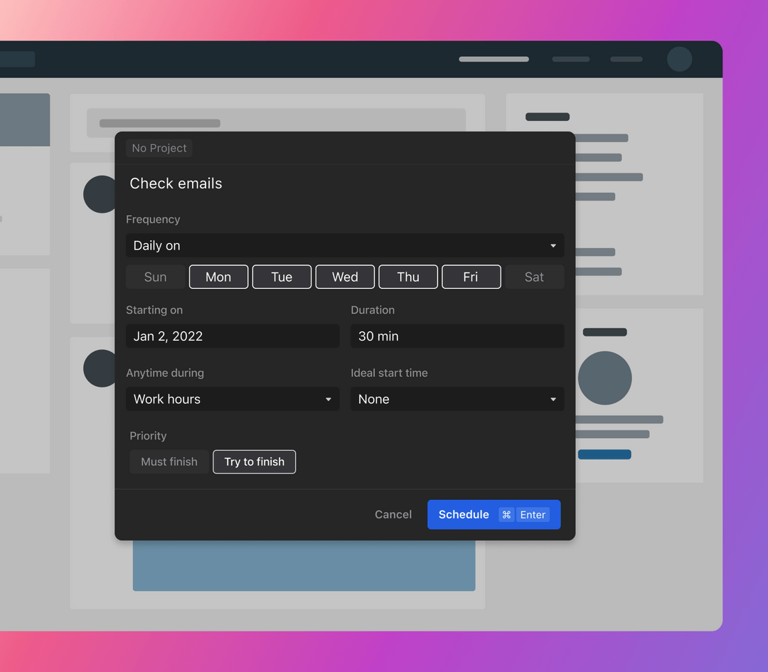 Automate recurring tasks