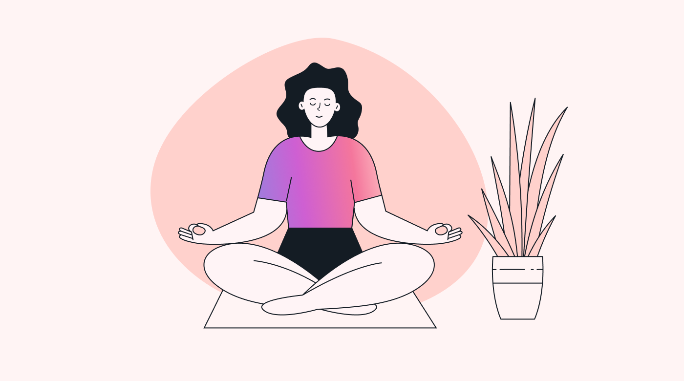 A person meditating