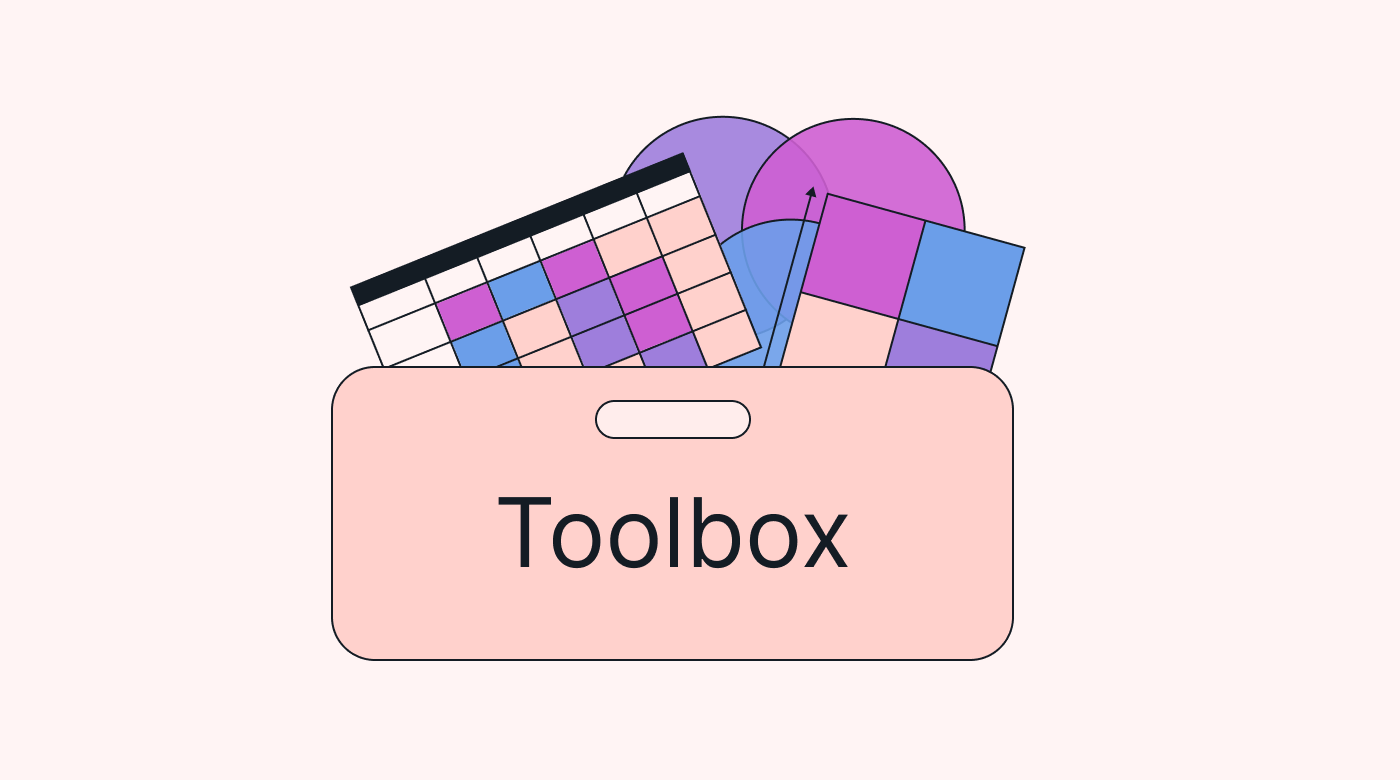 A toolbox with graphs, charts, and matrices