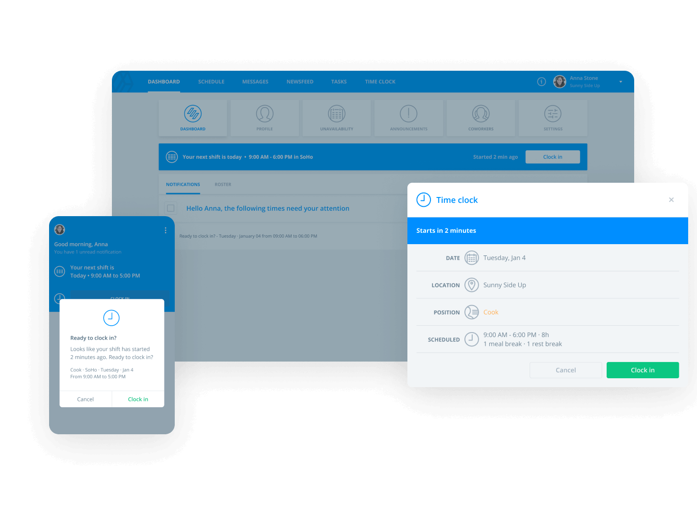 Work schedule maker in Sling