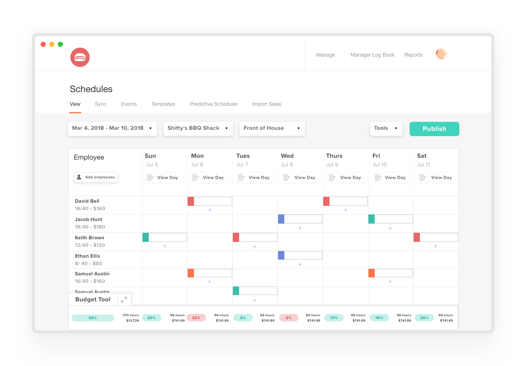 Work schedule maker in 7Shift