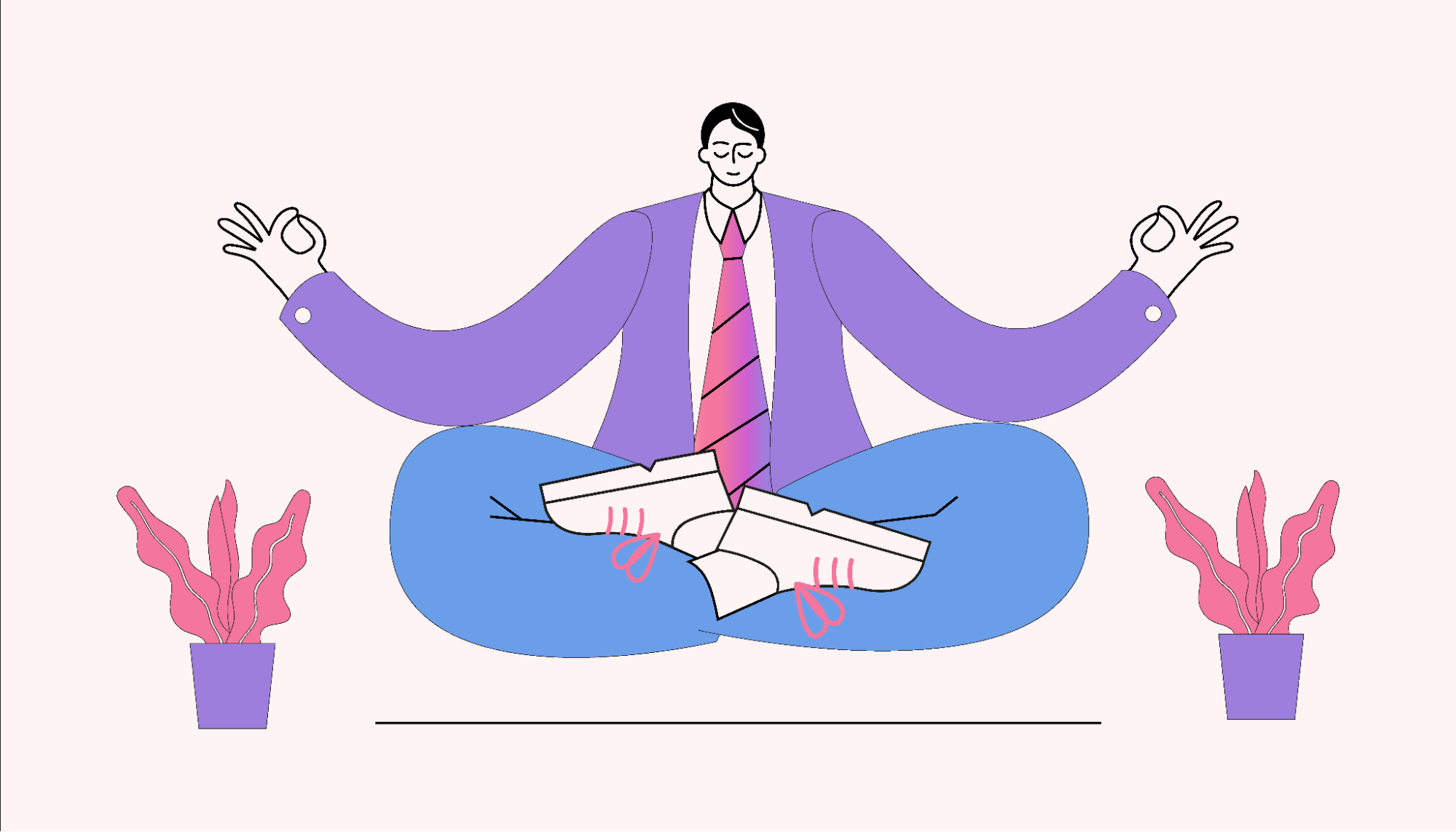 A person meditating