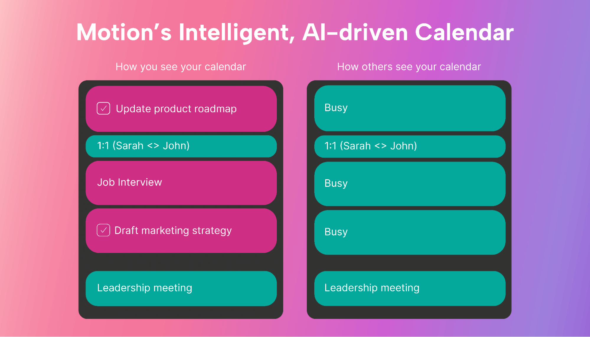 An online calendar page from usemotion.com