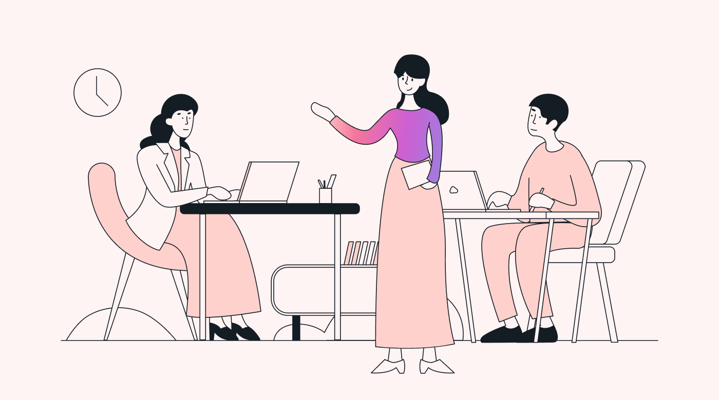 A group of employees