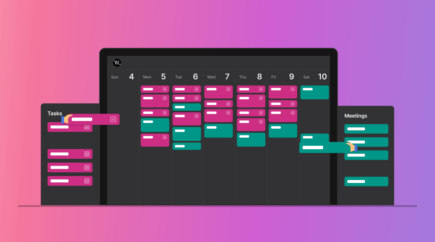 An online calendar page