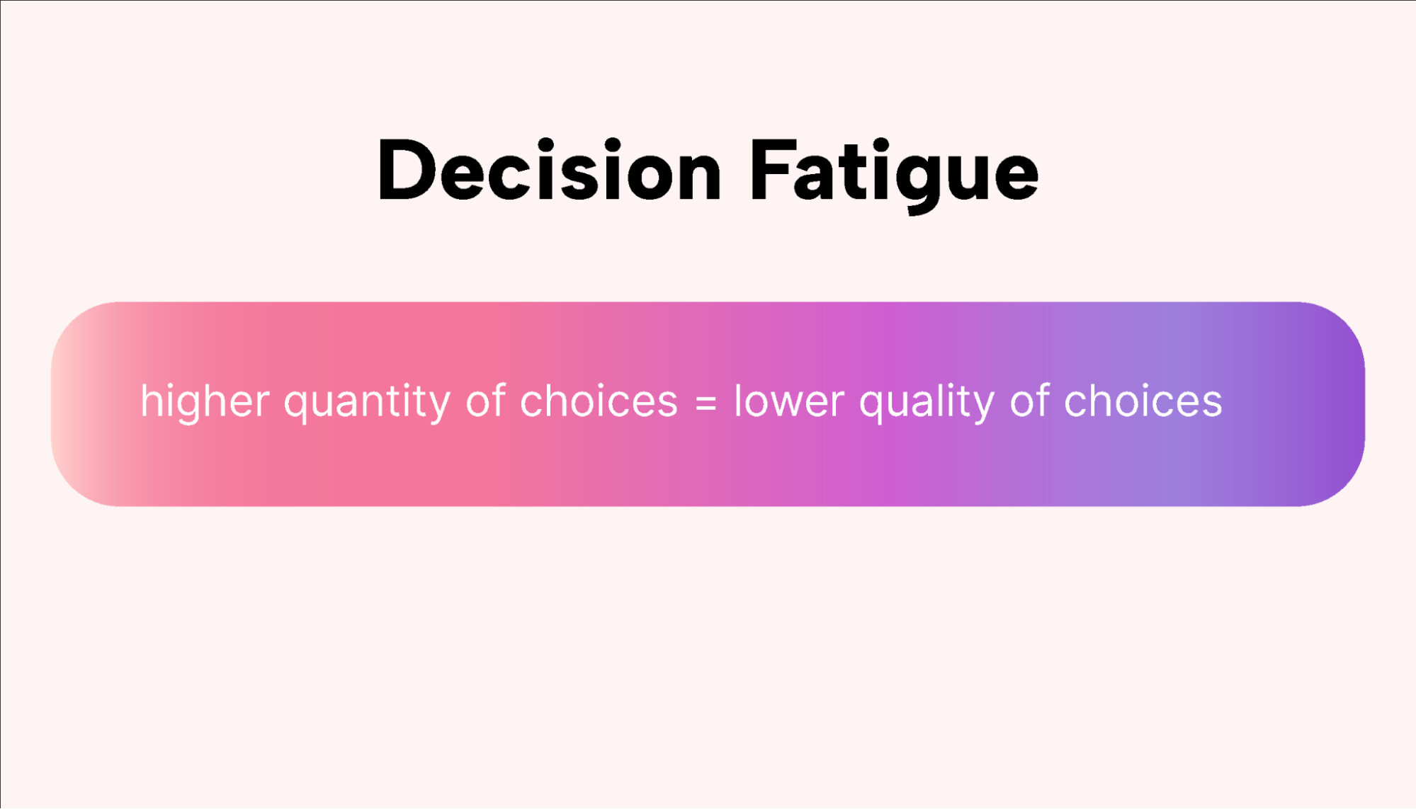 Decision fatigue choice quality