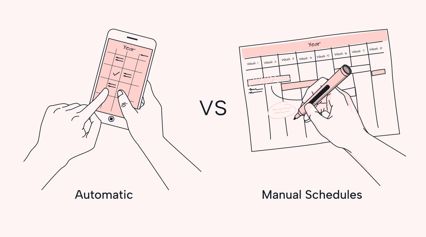 Automatic vs. manual scheduling options