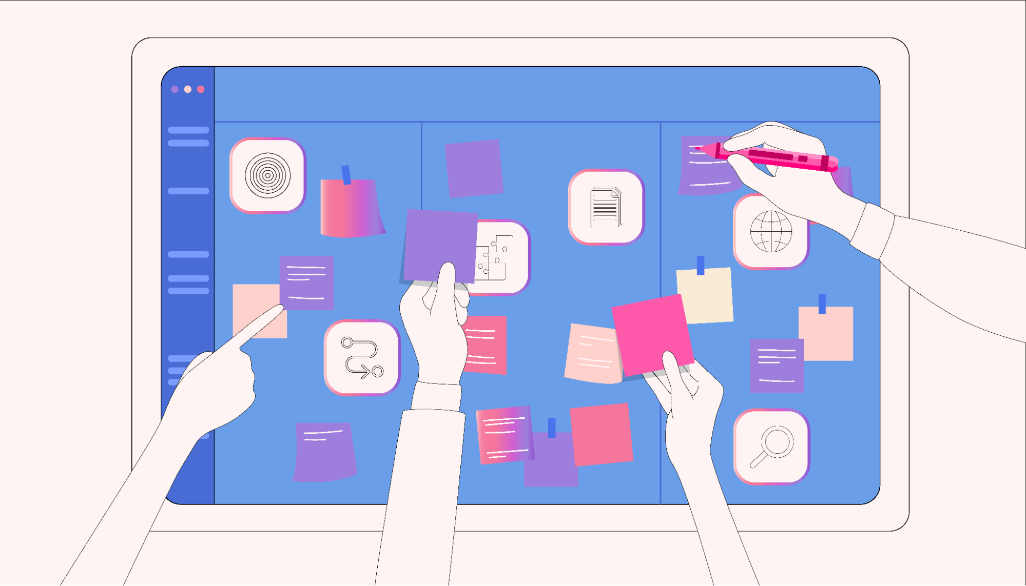 Planning sessions are quarterly