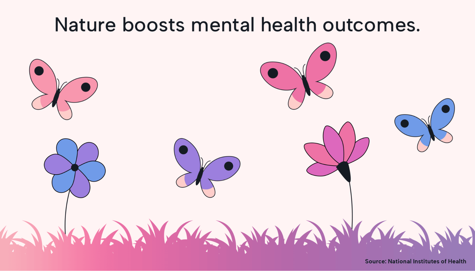 Nature boosts mental health