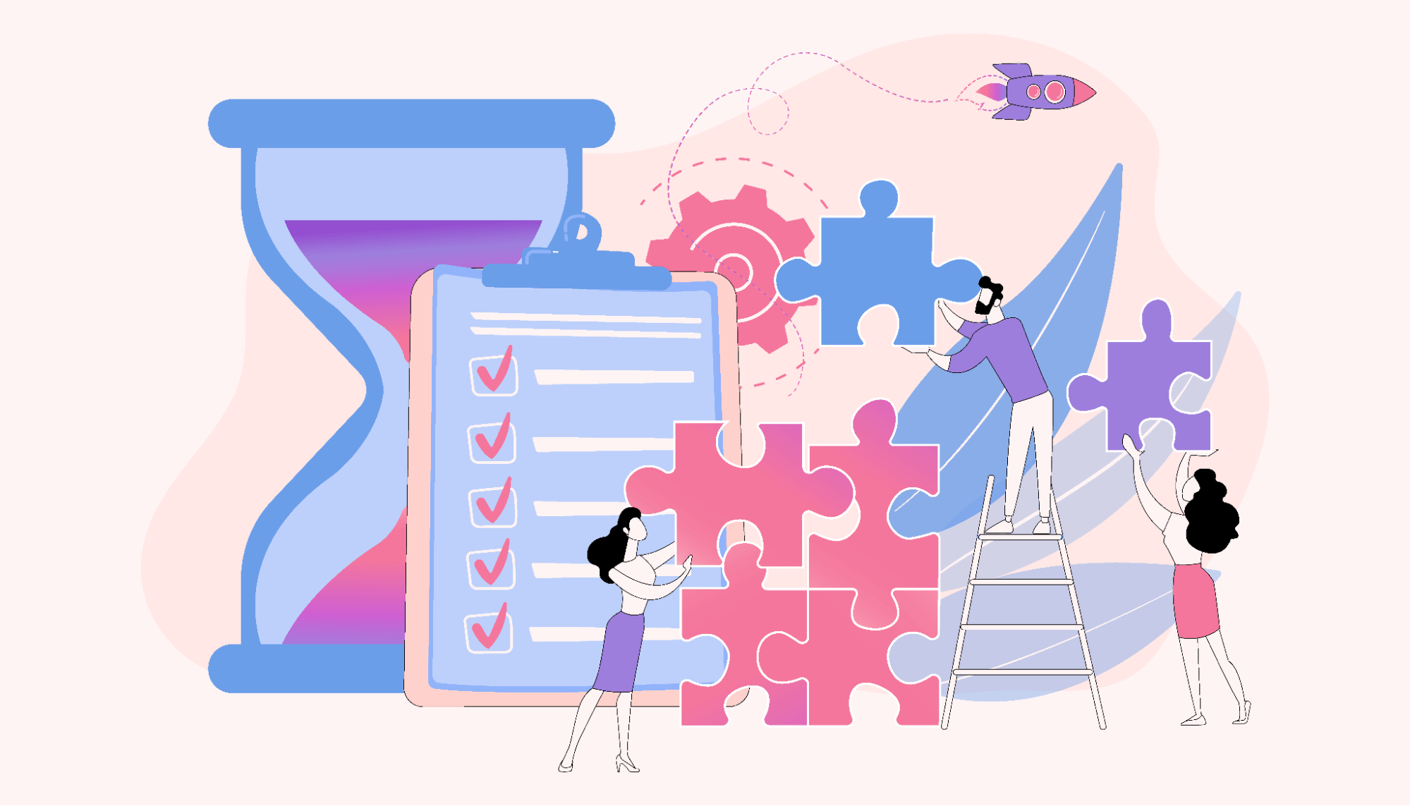Project teams shown working together