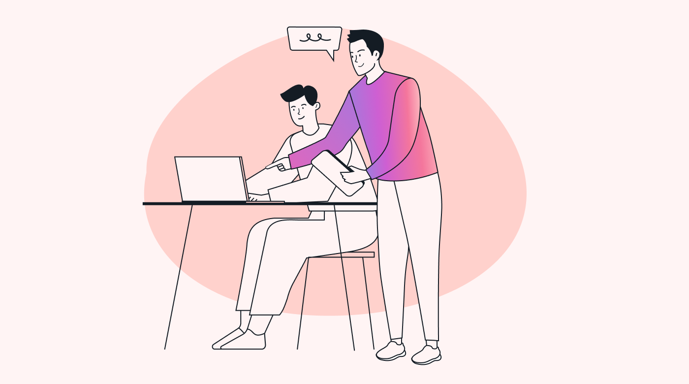 Team members helping each other