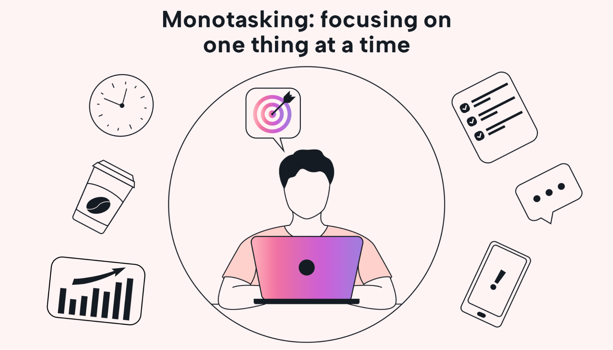 Monotasking person