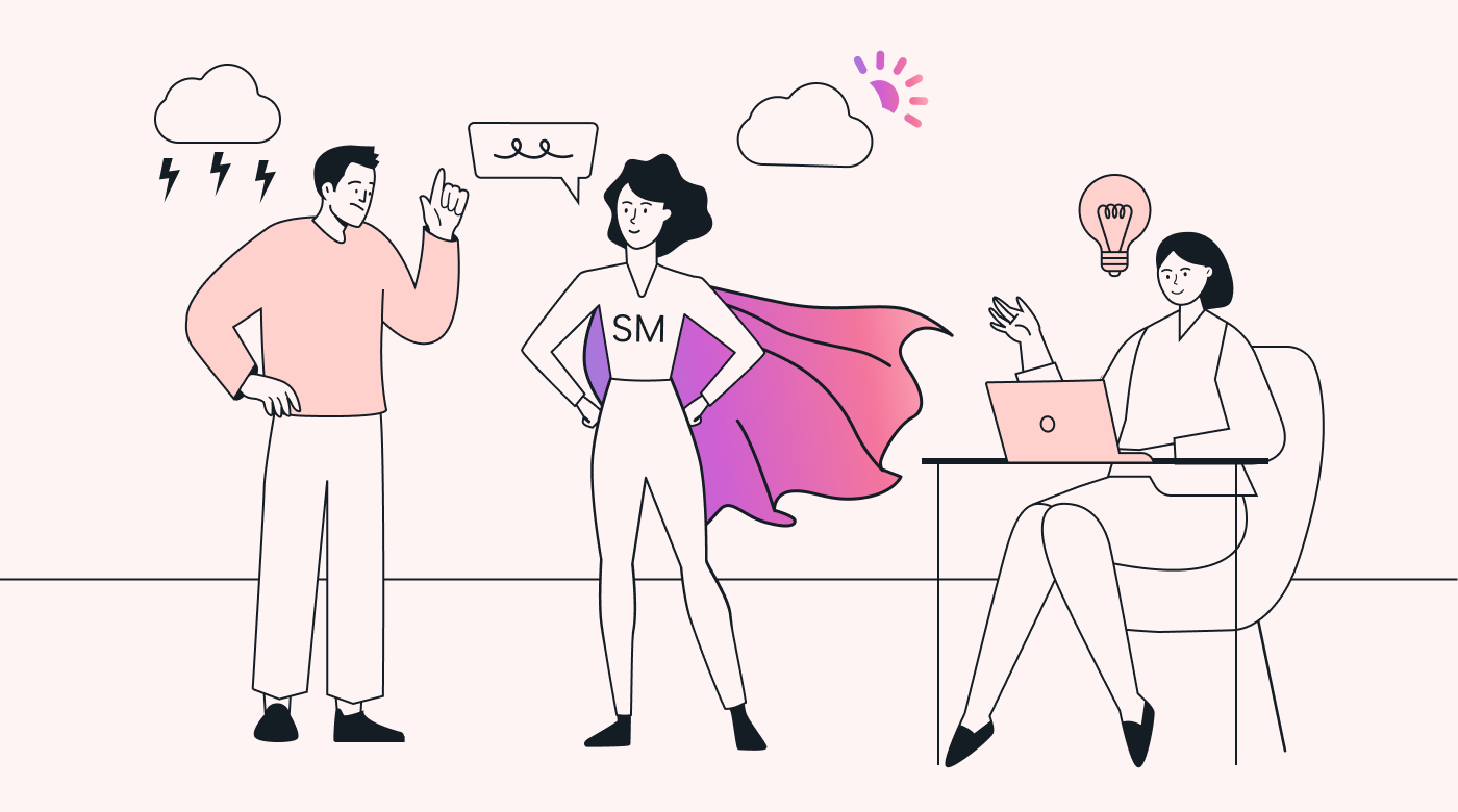 Scrum master handles conflict
